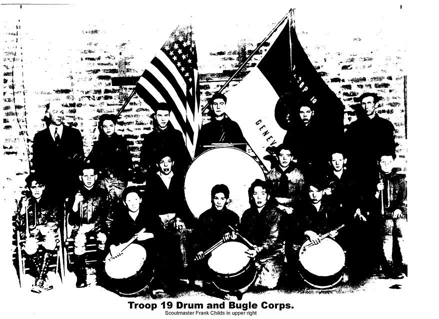 Troop 19 Drum & Bugle Corps circa 1930s.